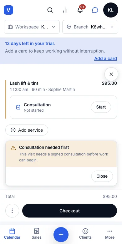 Unsigned means the service cannot start — Started refused — consultation needed first — Phone