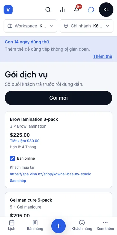Gói dịch vụ trả trước — Kết quả — tiết kiệm $30.00, dùng trong 4 tháng — Điện thoại