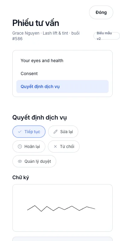 Phiếu đã lưu là chỉ đọc, sửa phải lập phiếu mới — Đã gửi — chỉ đọc — Điện thoại