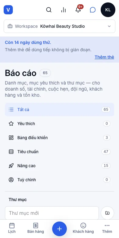 Báo cáo đọc từ sổ thanh toán nên hoàn tiền trừ đúng — Báo cáo — mọi báo cáo, theo nhóm — Điện thoại